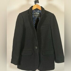 J. Crew Leighton Black Coat/Blazer in Italian Boiled Wool.